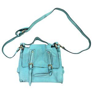 Anthropologie light blue suede purse crossbody or shoulder bag